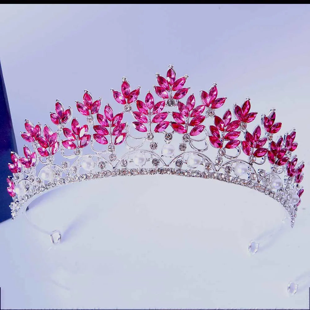 Women's Zinc Alloy Plant Pattern Tiaras Bridal Classic Crown