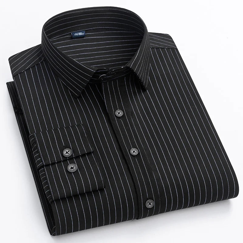 Men's Polyester Turn-Down Collar Full Sleeve Single Breasted Shirt