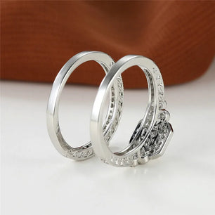 Women's Cubic Zirconia Geometric Shape Prong Setting Trendy Ring