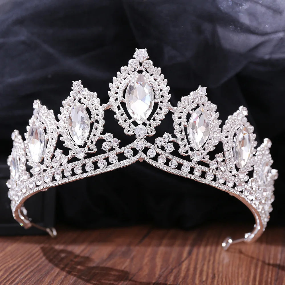 Women's Zinc Alloy Water Drop Pattern Tiaras Bridal Wedding Crown