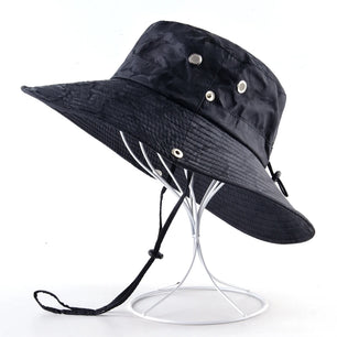 Men's Cotton Sun Protection Printed Pattern Breathable Bucket Hats