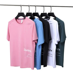 Men's Polyester Short Sleeve Pullover Closure Sportswear T-Shirt