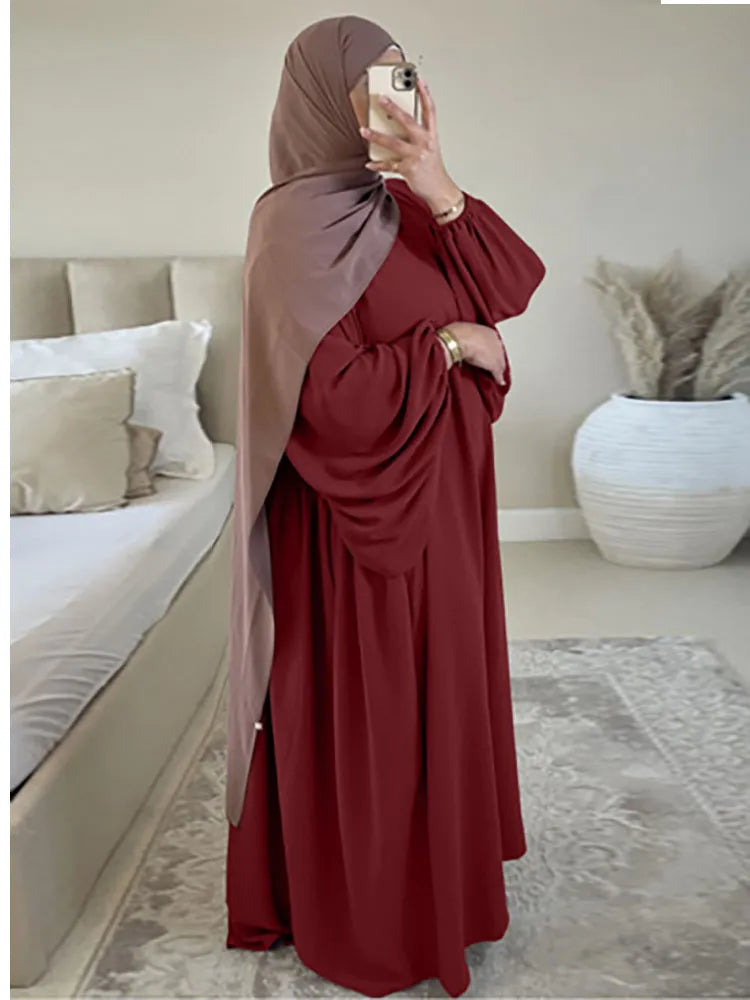 Women's Arabian Polyester Full Sleeve Solid Casual Wear Abaya