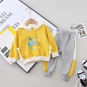 Baby's Boy Cotton Full Sleeve Letter Pattern Two-Piece Suit