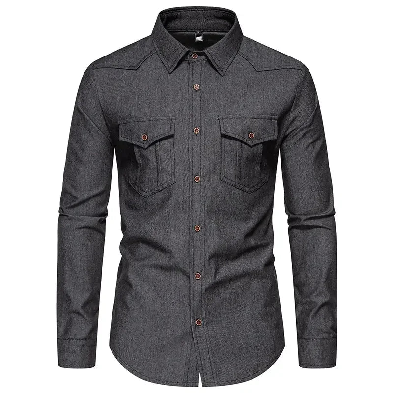 Men's Polyester Turndown Collar Full Sleeves Casual Wear Shirts