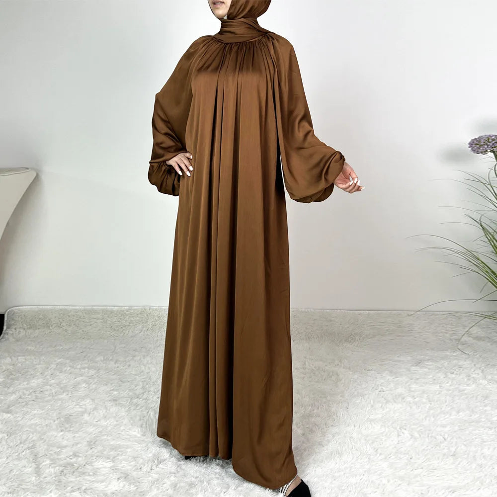 Women's Arabian Polyester Full Sleeve Plain Pattern Elegant Abaya