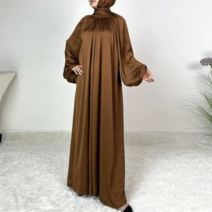 Women's Arabian Polyester Full Sleeve Plain Pattern Elegant Abaya