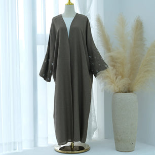 Women's Arabian Polyester Full Sleeve Solid Pattern Casual Abaya