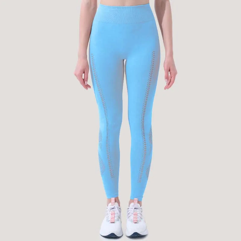 Women's Nylon Elastic Waist Closure Push Up Sports Wear Leggings