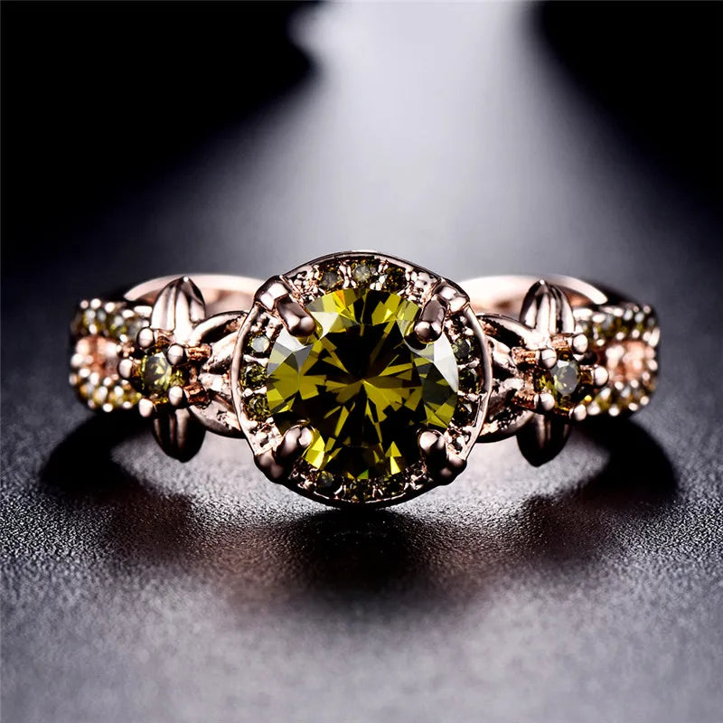 Women's Opals Geometric Shaped Prong Setting Trendy Wedding Ring