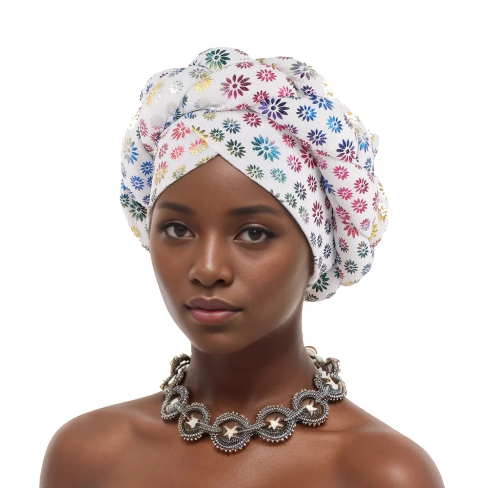 Women's Arabian Polyester Head Wrap Printed Pattern Elegant Hijabs