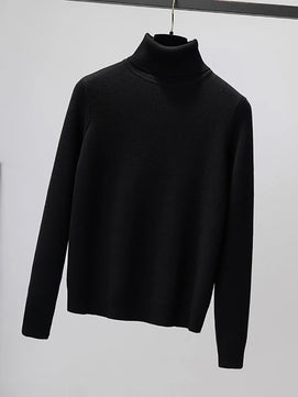 Women's Acrylic Turtleneck Full Sleeve Solid Pattern Casual Sweater