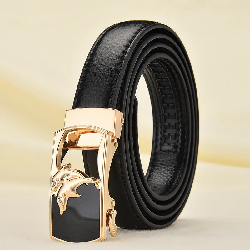 Women's PU Automatic Buckle Closure Solid Pattern Vintage Belts