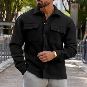 Men's Polyester Turn-Down Collar Full Sleeves Casual Jackets