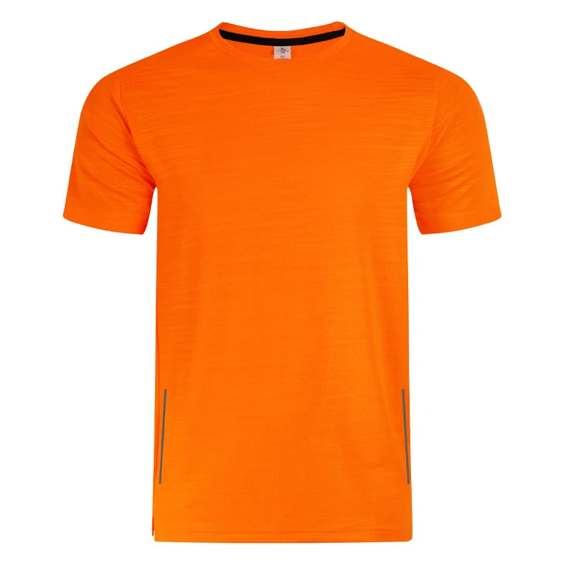 Men's Polyester Short Sleeve Pullover Closure Sportswear T-Shirt