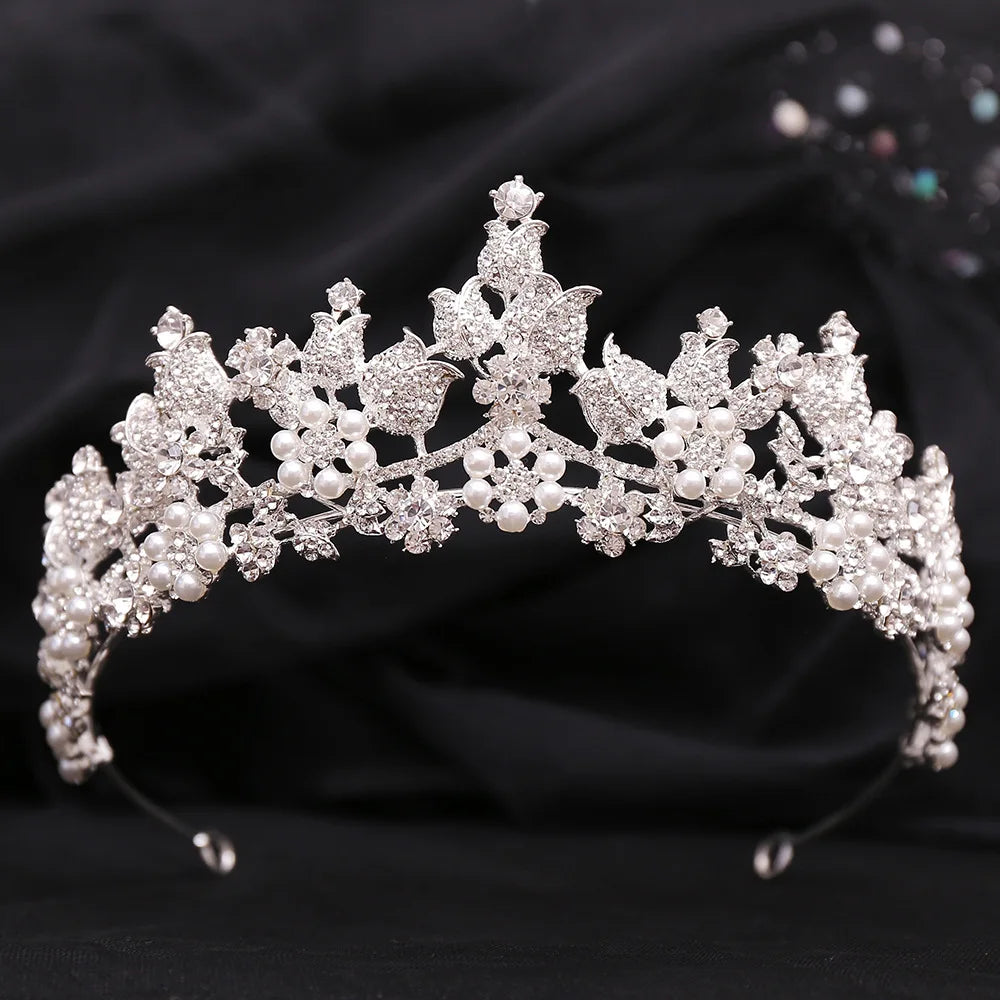 Women's Zinc Alloy Water Drop Pattern Tiaras Bridal Classic Crown