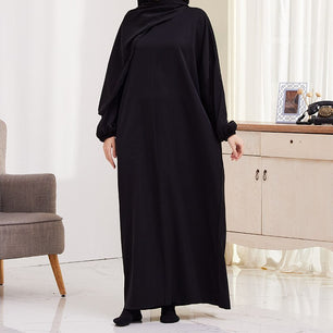 Women's Arabian Polyester Full Sleeve Solid Pattern Casual Abaya