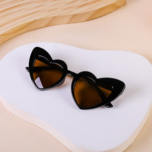 Kid's Polycarbonate Frame Heart Shaped Retro UV400 Sunglasses