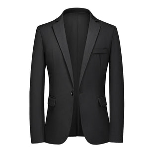 Men's Polyester Long Sleeves Single Button Closure Wedding Blazer