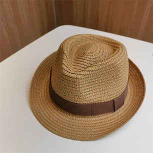 Women's Straw Solid Pattern Glamorous Sun Protection Brim Hat