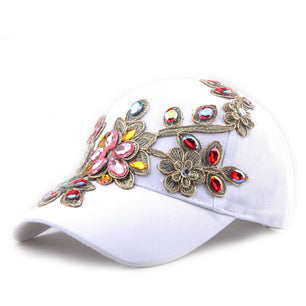 Women's Cotton Adjustable Strap Sun Protection Baseball Cap