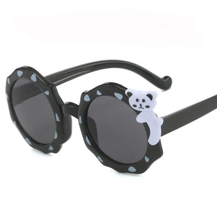 Kid's Polycarbonate Frame UV Protection Round Shaped Sunglasses