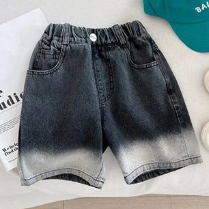 Kid's Cotton Mid Waist Elastic Closure Casual Wear Shorts