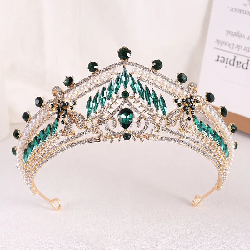 Women's Zinc Alloy Plant Pattern Tiaras Bridal Classic Crown