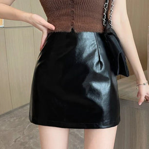 Women's Polyester High Waist Solid Pattern Casual Wear Skirts