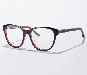 Kid's Cat Eye Acetate Frame Light Blocking Trendy Computer Glasses