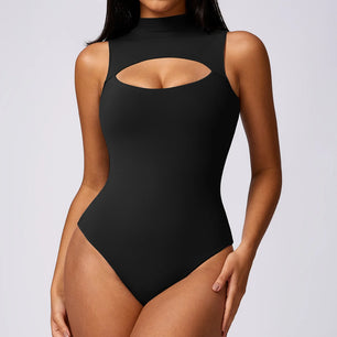 Women's Nylon High-Neck Sleeveless Bathing Swimwear One Piece