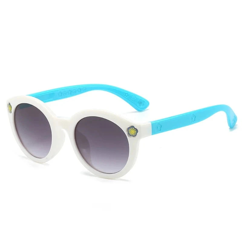 Kid's Plastic Frame Lens Polarized Round Shaped UV400 Sunglasses