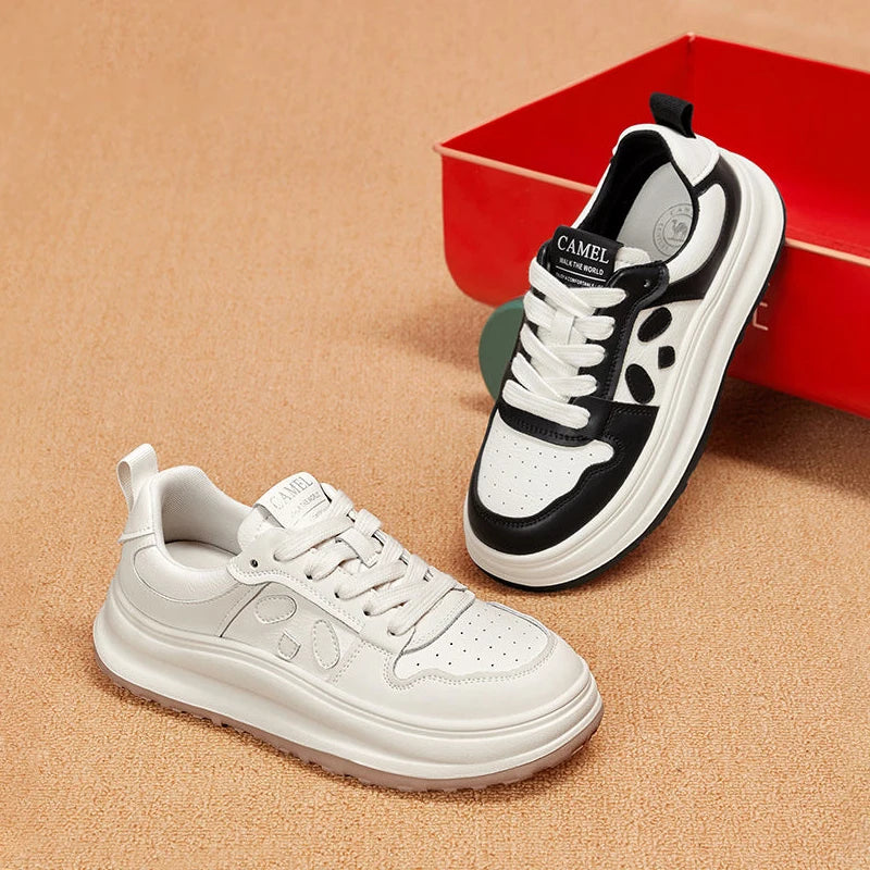 Women's Cotton Fabric Round Toe Lace-Up Closure Casual Shoes