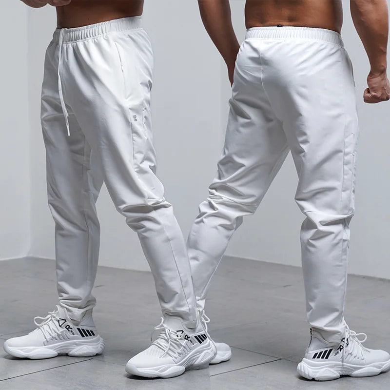 Men's Polyester Elastic Closure Quick-Drying Gymwear Trousers