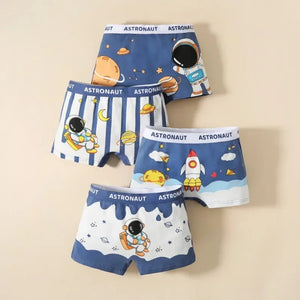 Kid's Boy 12Pcs Cotton Quick-Dry Printed Pattern Underwear Short