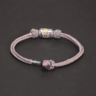 Men's 100% 925 Sterling Silver Braided Geometric Pattern Bracelet