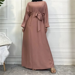 Women's Arabian Polyester Full Sleeves Solid Pattern Casual Abaya