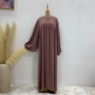 Women's Arabian Polyester Full Sleeves Pleated Pattern Casual Abaya