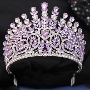 Women's Crystal Zinc Alloy Water Drop Pattern Wedding Crown