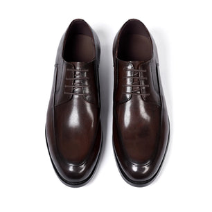 Men's Genuine Leather Round Toe Lace-Up Closure Formal Shoes