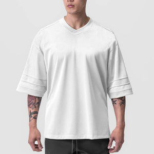 Men's Polyester Short Sleeve Pullover Closure Sportswear T-Shirt