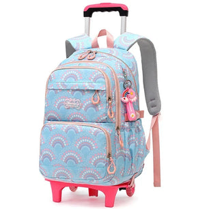 Kid's Nylon Zipper Closure Printed Waterproof School Backpack