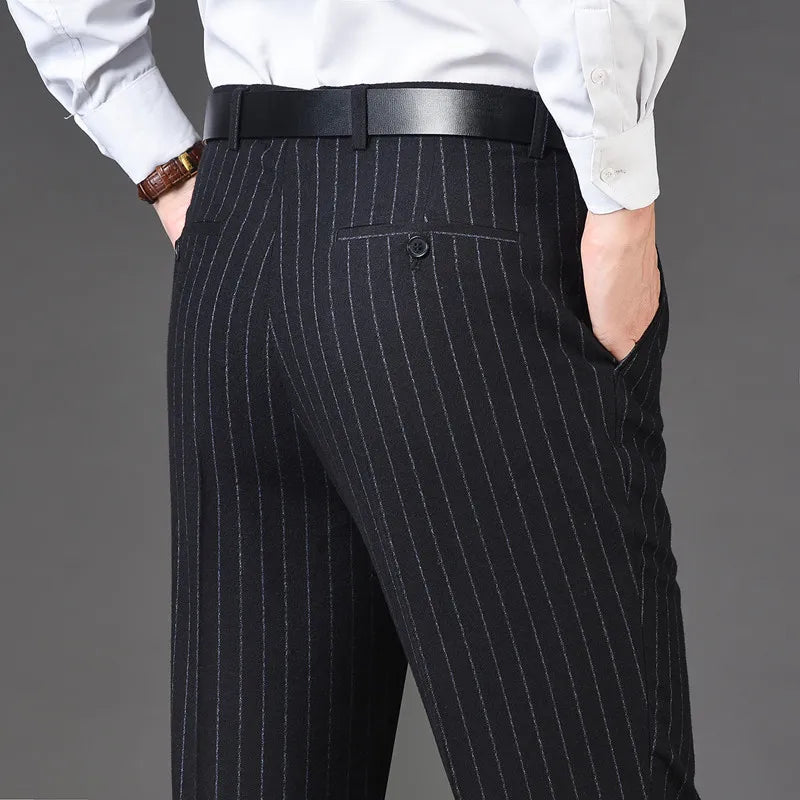 Men's Rayon Zipper Fly Closure Full Length Formal Wear Pants