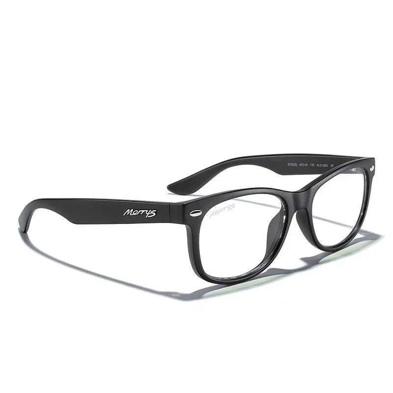 Kid's Acetate Frame Square Shaped Light Blocking Trendy Glasses