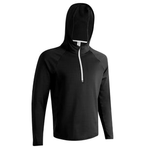 Men's Microfiber Full Sleeves Solid Pattern Hooded Workout Jacket