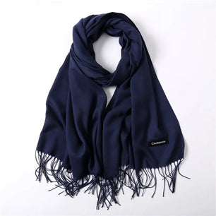 Women's Acrylic Neck Wrap Solid Pattern Trendy Elegant Scarf