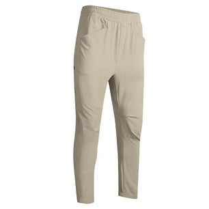 Men's Nylon Drawstring Closure Solid Pattern Workout Trousers