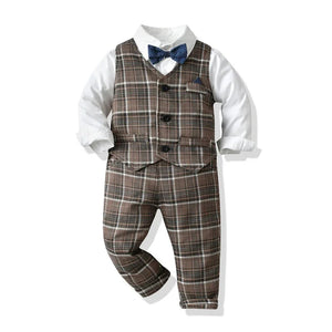 Kid's Cotton Turn-Down Collar Full Sleeve Single Breasted Clothes