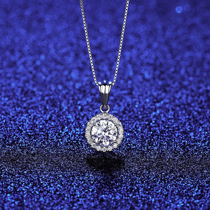 Women's 100% 925 Sterling Silver Moissanite Box Chain Necklace