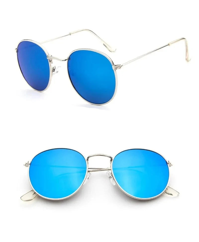 Women's Alloy Frame Polycarbonate Lens Round Shape Sunglasses